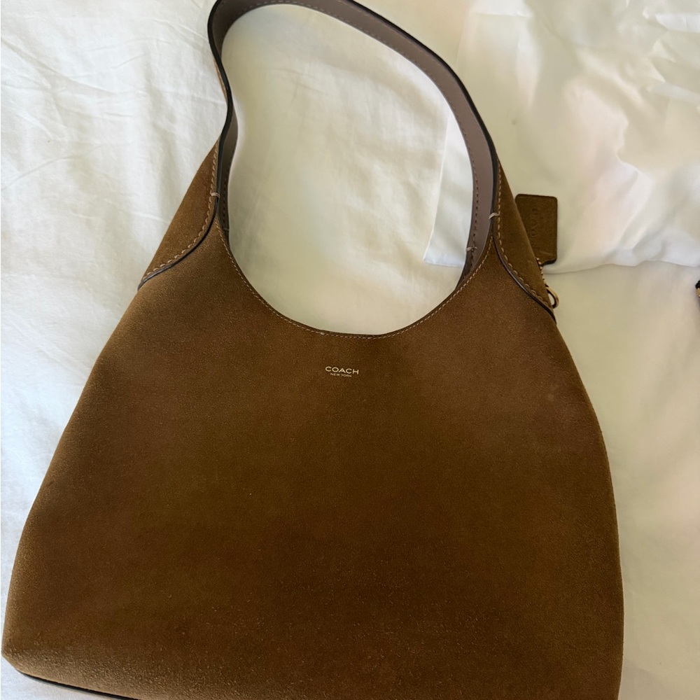 Coach Tan Suede Hobo Bag